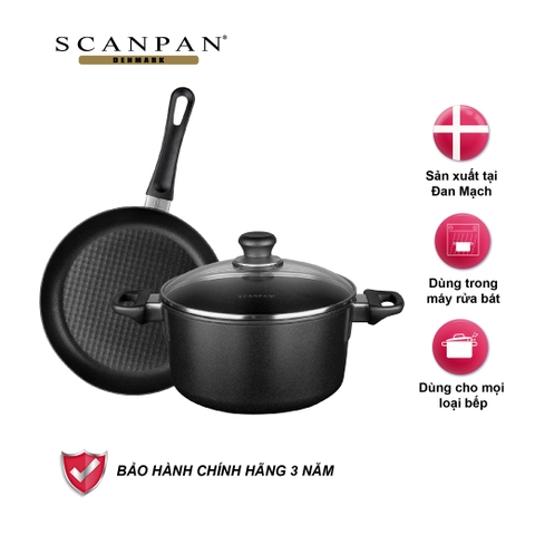 Bộ nồi chảo chống dính 2 chi tiết Scanpan ANNIVERSARY 16302440 đáy từ