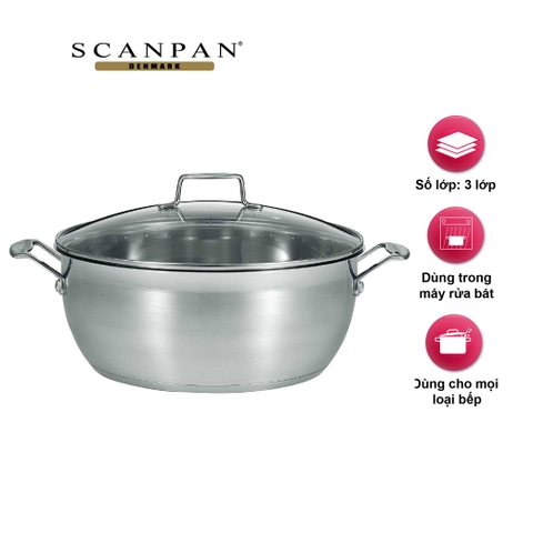 Nồi inox luộc gà Scanpan Impact 32cm 71553200 8,5L