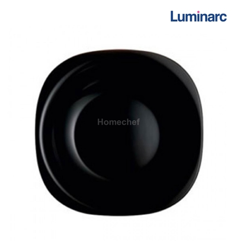 Đĩa (dĩa) Luminarc Carine thủy tinh màu đen D2372/H3664- 19cm