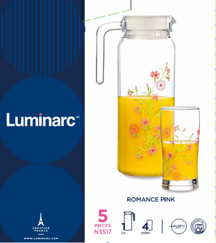 Bộ bình cốc (ly) Luminarc Rotterdam 5 chi tiết N3517