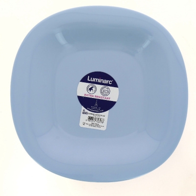 Đĩa (dĩa) nông lòng Luminarc Carine thủy tinh Light Blue P4126- 27cm