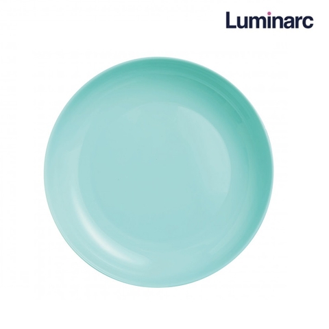 Đĩa (dĩa) thủy tinh sâu lòng Luminarc Friend's Time màu xanh ngọc 17cm-P6364