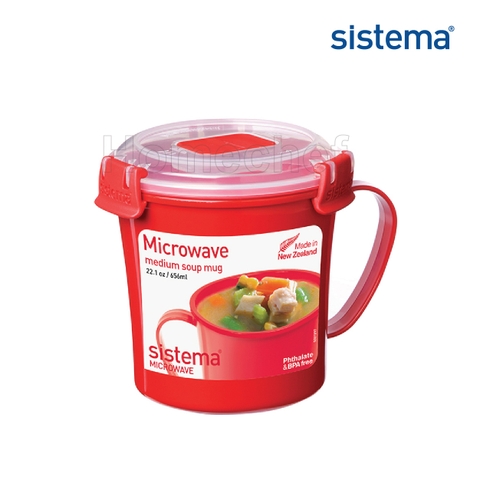 Cốc đựng súp dùng lò vi sóng Sistema 656ml 1107