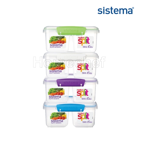 Hộp thực phẩm 2 ngăn Sistema 850ml  61620