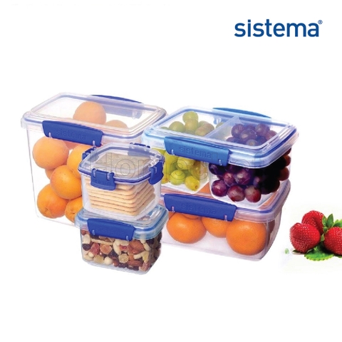 Bộ 5 hộp đựng thực phẩm Sistema STM5A