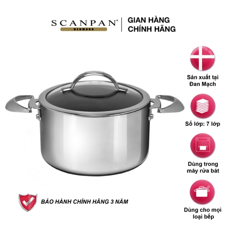 Nồi hầm chống dính Scanpan HaptiQ 20cm 6001252000 đáy từ 3,5L