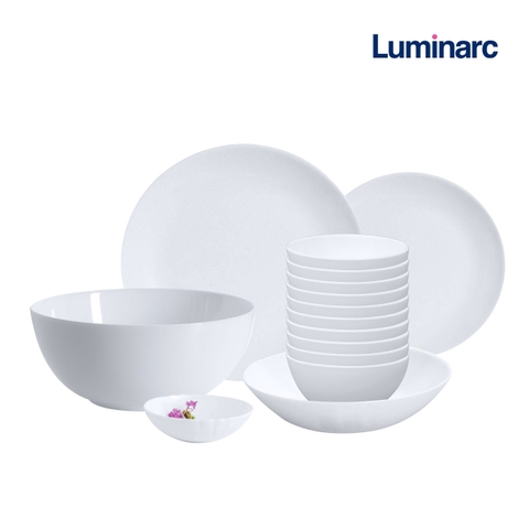 Bộ bát đĩa (tô, chén, dĩa) Luminarc thủy tinh 15 chi tiết DW15K