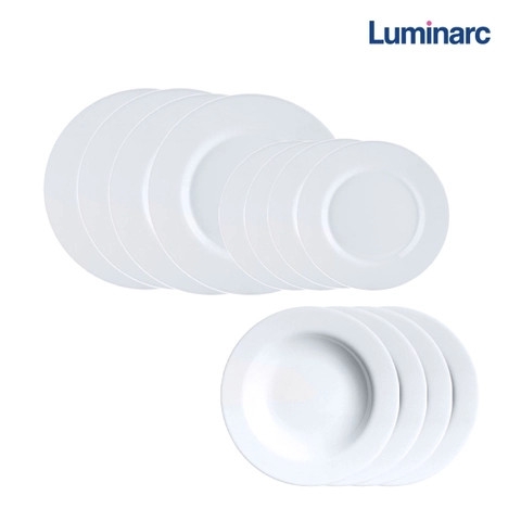 Bộ đĩa (dĩa) Luminarc Everyday thủy tinh 12 chi tiết EV12Q