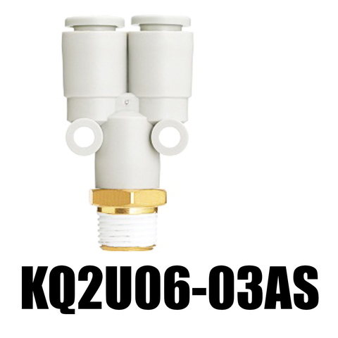 Đầu nối khí KQ2U06-03AS, Đầu nối khí KQ2U08-03AS, đầu nối chữ Y có ren KQ2U