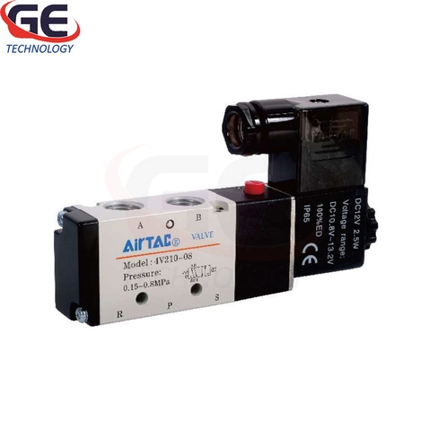 Van điện từ Airtac dòng 4V200 (5/2 chiều, 5/3 chiều)