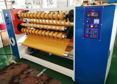 Máy chia cuộn băng keo khổ 500-1600 -Auto bopp tape slitting rewinding machine