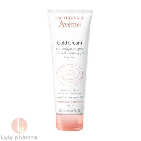 Avene Cold Cream Ultra Rich Cleansing Gel - Gel rửa mặt và tắm cho da khô