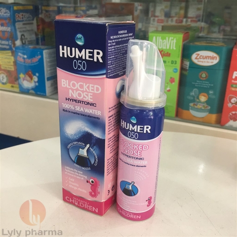 Humer 050 Hygene du NEZ Nuorisson- Enfant - Xịt muối biển 50ml dung dich ưu trương 23g