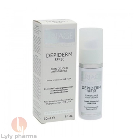 Uriage Depiderm SPF50 Soin De Jour Anti-taches - Kem chăm sóc da ban ngày, ngăn ngừa đốm nâu, tàn nhang