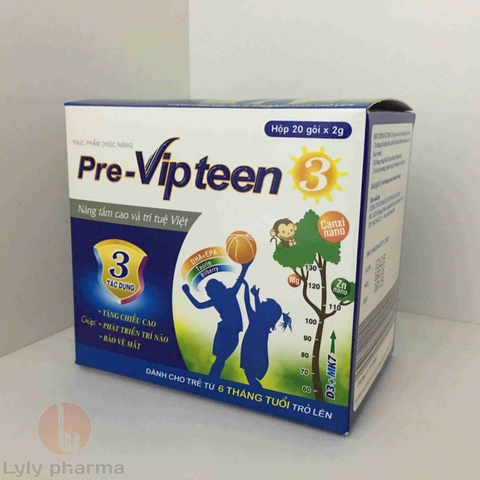Pre-Vipteen 3 - Giúp trẻ phát triển chiều cao, bảo vệ mắt