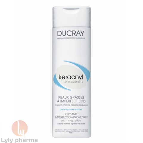 Ducray Keracnyl Purifying Lotion - Lotion làm sạch, giảm độ bóng nhờn và se lỗ chân lông