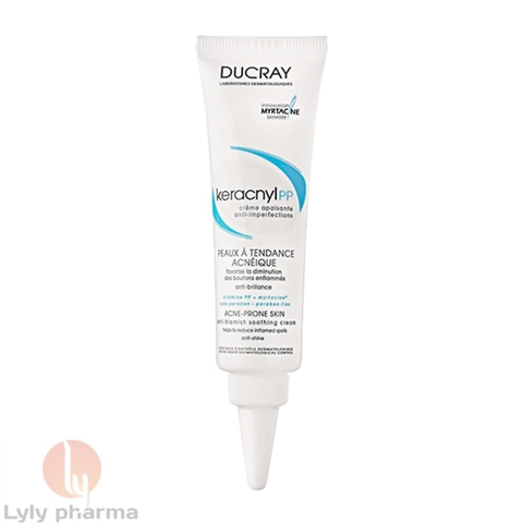 Ducray Keracnyl PP Anti-Blemish Soothing Cream - Kem bôi mụn và làm mờ vết thâm mụn