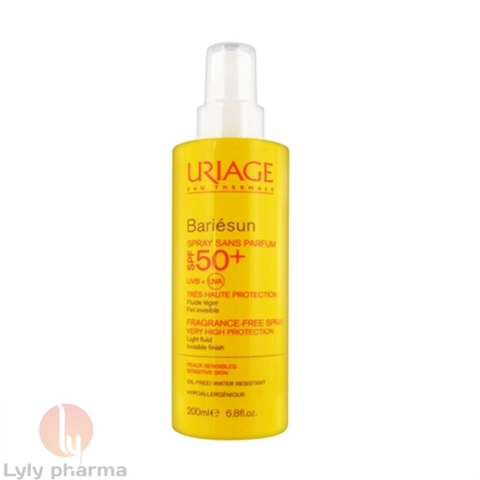 Uriage Bariesun SPF50+ Spray Sans Parfum - Kem chống nắng dạng xịt bảo vệ da tối đa