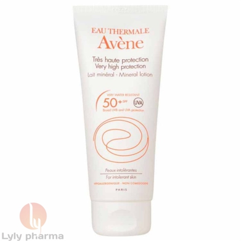 Avene Very High Protection Mineral Lotion 50+ - Chống nắng bảo vệ cao cho da kích ứng