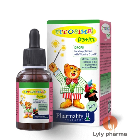 Fitobimbi D3+K2 - Hỗ trợ trẻ hấp thu canxi, giúp xương, răng chắc khỏe