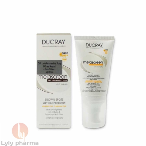 Ducray Melascreen Photoprotection Rich Cream SPF 50+ - Giúp ngăn chặn tuyệt đối tác hại của tia UVA/UVB đối với làn da