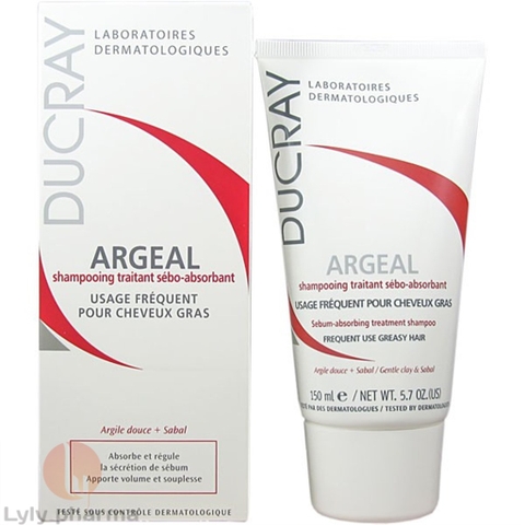 Ducray Argeal Sebum-Absorbing Treatment Shampoo - Dầu gội đầu cho tóc nhờn