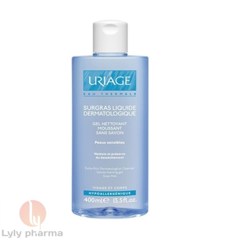 Uriage Surgras Liquide Dermatologique - Gel làm sạch dành cho da mặt, cơ thể, da dầu