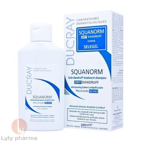 Ducray Squanorm Shampoo Dry Dandruff - Dầu gội đầu làm sạch gàu khô