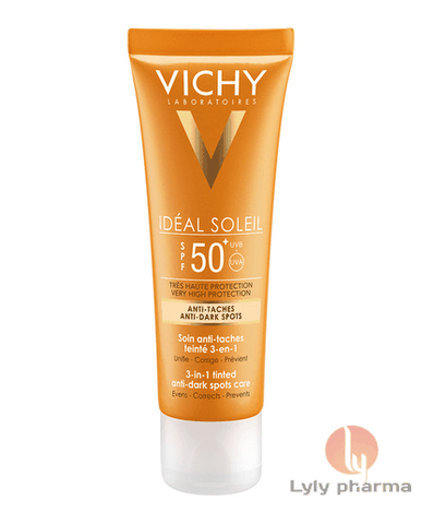 Vichy Ideal Soleil - Kem chống nắng không gây nhờn rít SPF50 chống tia UVA và UVB