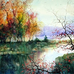 15 Beautiful Watercolor Landscape Paintings by ZL Feng