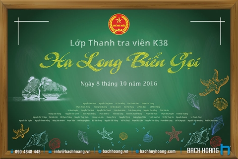 Thiết Kế Backdrop, Phông Sân Khấu - Backdrop họp lớp Thanh tra vien K38