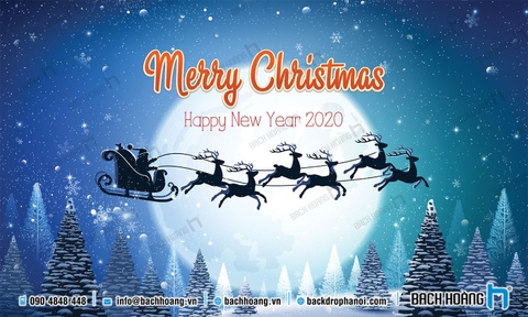 Thiết Kế Backdrop - Phông Noel Giáng Sinh Merry Christmas 105