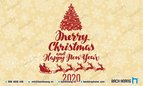 Thiết Kế Backdrop - Phông Noel Giáng Sinh Merry Christmas 112