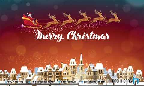 Thiết Kế Backdrop - Phông Noel Giáng Sinh Merry Christmas 117