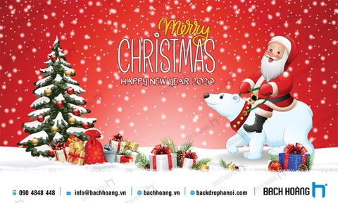 Thiết Kế Backdrop - Phông Noel Giáng Sinh Merry Christmas 122