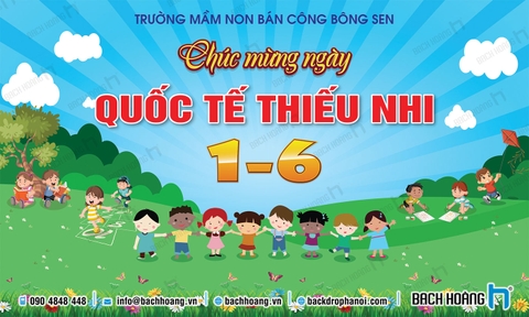 Thiết Kế Backdrop - Phông Quốc Tế Thiếu Nhi 1/6 mẫu 16