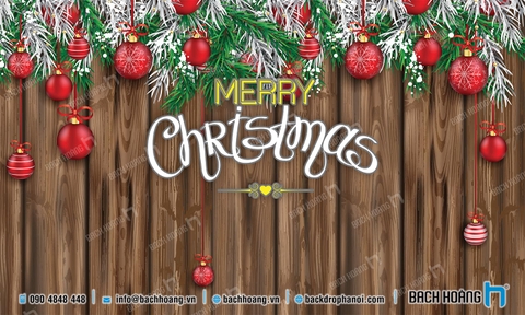 Thiết Kế Backdrop - Phông Noel Giáng Sinh Merry Christmas 45