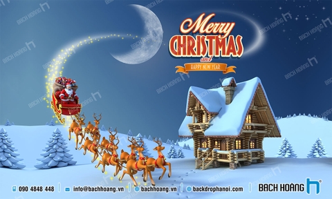 Thiết Kế Backdrop - Phông Noel Giáng Sinh Merry Christmas 80