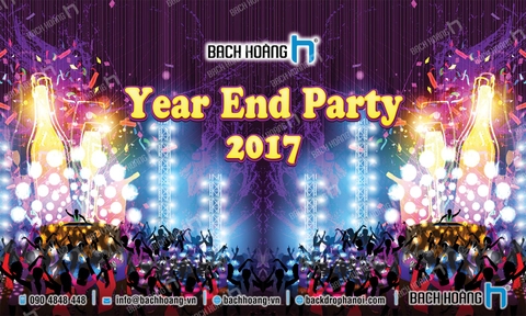 Thiết Kế Backdrop - Phông Year End Party 01