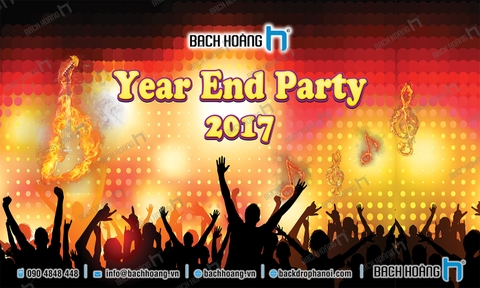 Thiết Kế Backdrop - Phông Year End Party 03