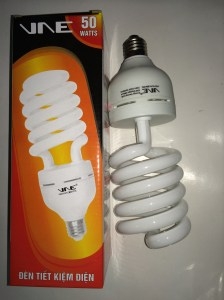 Bóng compact 50W VNE trắng xoắn