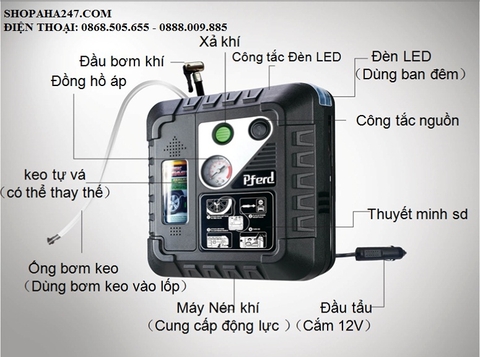 Bơm ô tô tự vá thông minh 4T-5S Pferd  303