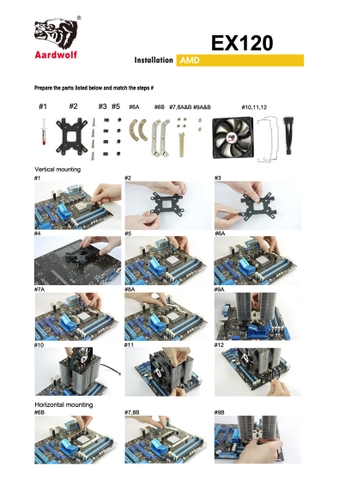 Tản nhiệt khí Aardwolf EX 120 - tặng kem tản nhiệt