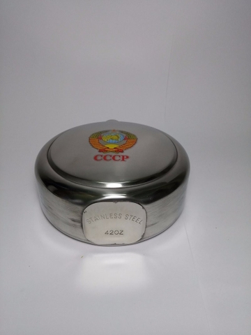 BÌNH ĐỰNG RƯỢU DUNG TÍCH 1.2 LÍT CCCP INOX 354 DÀY 1.2 LY (Tặng Túi da đeo, bật lửa, 3 ly, dao đa năng tiện dụng)