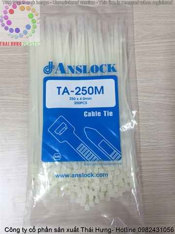 Dây rút nhựa Anslock TA 250M Trắng