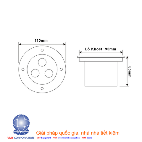 Đèn âm đất 3W - Gs lighting