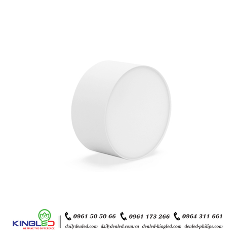 Đèn LED ống bơ tán quang Agate 8W vỏ trắng KingLED