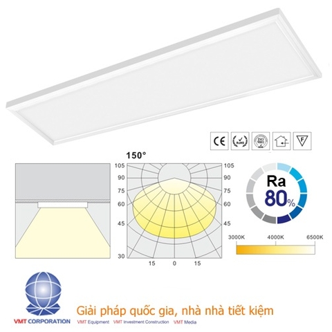 Đèn led panel lắp nổi 300x1200-45W Kosoom