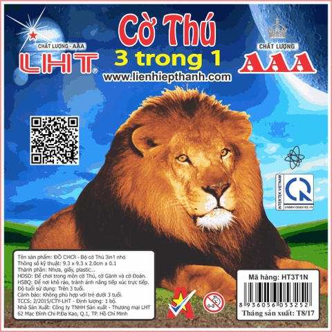 Cờ 3 trong 1 Thú . Đoán . Gánh HT31N.TDG *60* (Bộ)