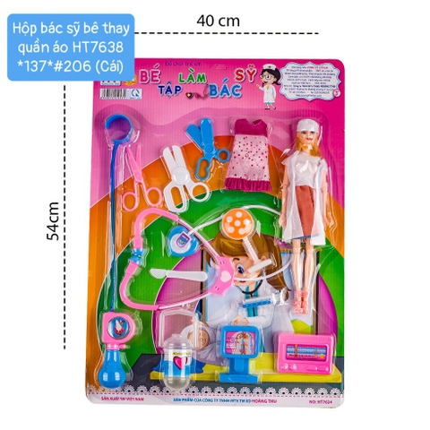 Hộp bác sỹ bê thay quần áo HT7638 *137*
